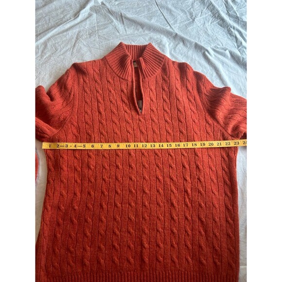 J. Crew Mens Quarter Zip Wool Sweater Size L - Picture 5 of 6